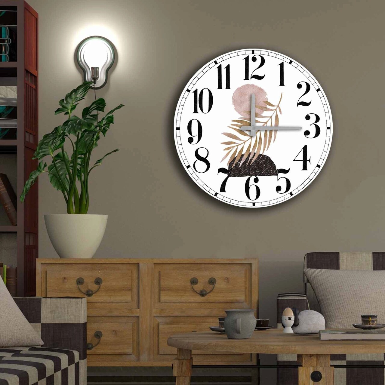 Ceas de perete, 5050MS-099, ø50 cm, Multicolor - imagine 3